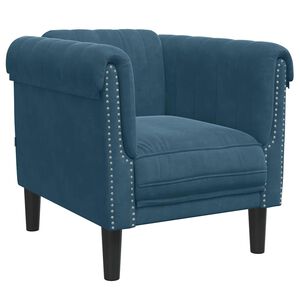 vidaXL sofastol velour bl&aring;