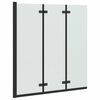 vidaXL Foldbar Bruseafsk&aelig;rmning Sort 130 x 138 cm