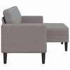 vidaXL 2-personers sofa med chaiselong L-formet 125 cm stof gr&aring;brun