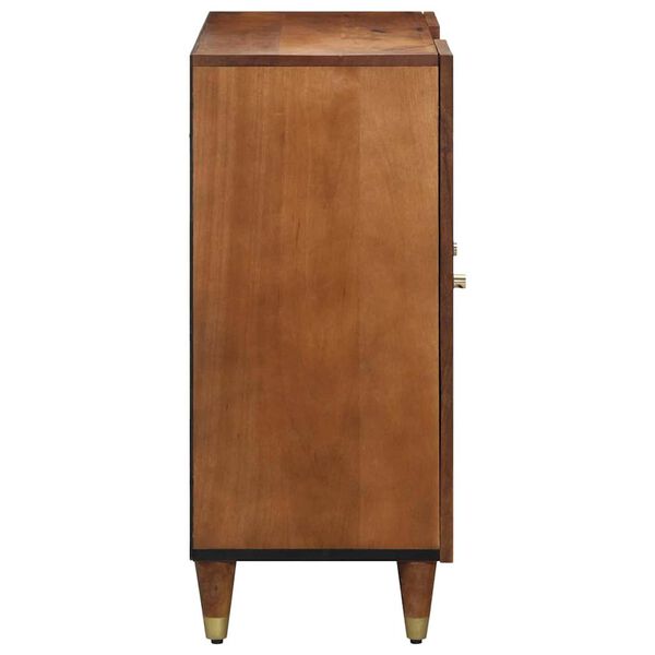vidaXL Sideboard med hylde Brun 90 x 33 x 75 cm Massivt mangotr&aelig;