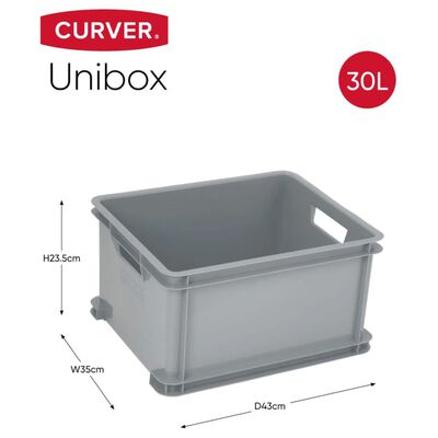 Curver opbevaringskasse Unibox str. L 30 l grå