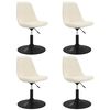 vidaXL drejelige spisebordsstole 4 stk. fløjl cremefarvet