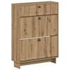 vidaXL Sko skab EDE 78 x 24 x 103 cm Konstrueret tr&aelig; Artisan-eg
