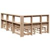 vidaXL seng med reol uden madras 120x190 cm massivt fyrretr&aelig;