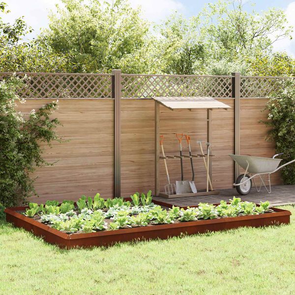 vidaXL Sneglehegn 16 pcs Rusten Cortenst&aring;l