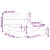 vidaXL osmannisk sengeramme med madrasser 200x200 cm stof cremefarvet