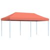 vidaXL foldbart pop up-festtelt 580x292x315 cm terracotta