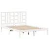vidaXL sengeramme 140x190 cm massivt tr&aelig; hvid