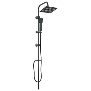 vidaXL Brusesystem Sort 47 x 20 x 95 cm Rustfrit st&aring;l