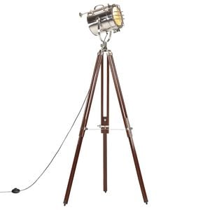 vidaXL gulvlampe med trefod 180 cm massivt mangotr&aelig;
