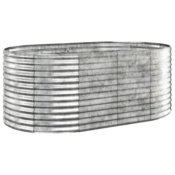vidaXL plantekasse 175x100x68 cm galvaniseret stål sølvfarvet