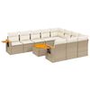 vidaXL sofas&aelig;t til haven 11 dele med hynder polyrattan beige