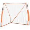 vidaXL b&aelig;rbart baseballnet 183x182x183 cm polyester st&aring;l sort orange