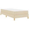 vidaXL Box spring seng med madras Creme 100 x 200 cm Stof