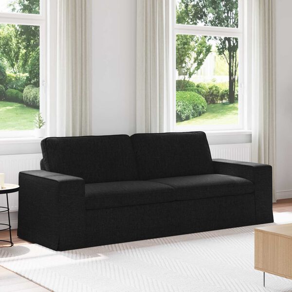 vidaXL Sofa 180cm Sort Metal