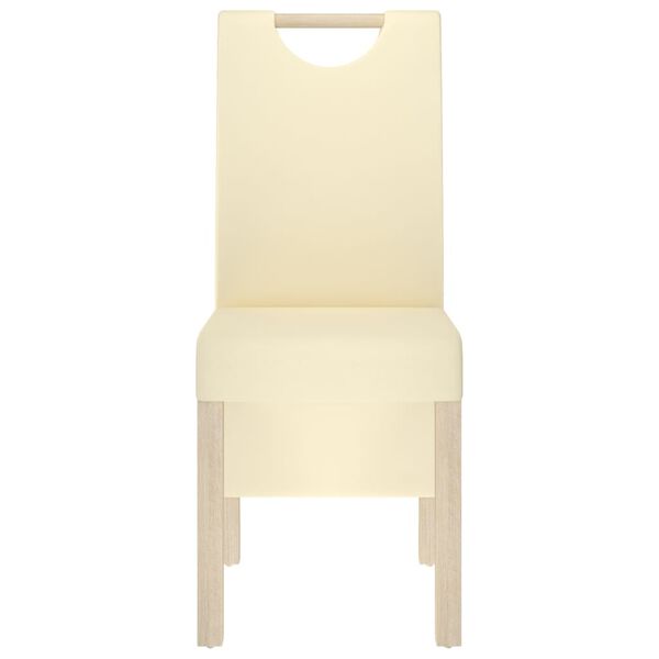 vidaXL spisebordsstole 6 stk. kunstl&aelig;der cremefarvet