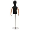vidaXL Justerbar 120-157 cm Mannequin med Base Unisex PP Sort