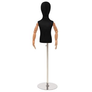vidaXL Justerbar 120-157 cm Mannequin med Base Unisex PP Sort
