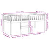 vidaXL juniorseng uden madras 75x190 cm massivt fyrretræ hvid