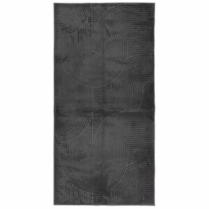 vidaXL gulvt&aelig;ppe IZA 100x200 cm kort luv skandinavisk look antracitgr&aring;