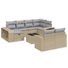 vidaXL sofas&aelig;t til haven 11 dele med hynder polyrattan beige