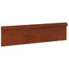 vidaXL Sneglehegn 100 x 3,5 x 25 cm Cortenst&aring;l Rusten