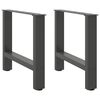 vidaXL sofabordsben antracit 2 stk. 50x(42-43) cm st&aring;l