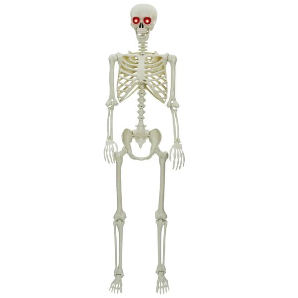 vidaXL Halloween Skelet Hvid 155 x 38.5 cm Plastik