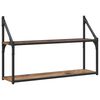 vidaXL V&aelig;ghylde V&aelig;gmonteret Gammelt tr&aelig; 80 x 21 x 51 cm metal PB