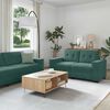 vidaXL Sofa 3 pcs Mørkegrøn Linned-blandet stof