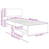 vidaXL Sengestel med hovedg&aelig;rde BetonGr&aring; 75 x 190 cm Konstrueret tr&aelig;