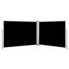 vidaXL sammenrullelig sidemarkise 100 x 1000 cm sort