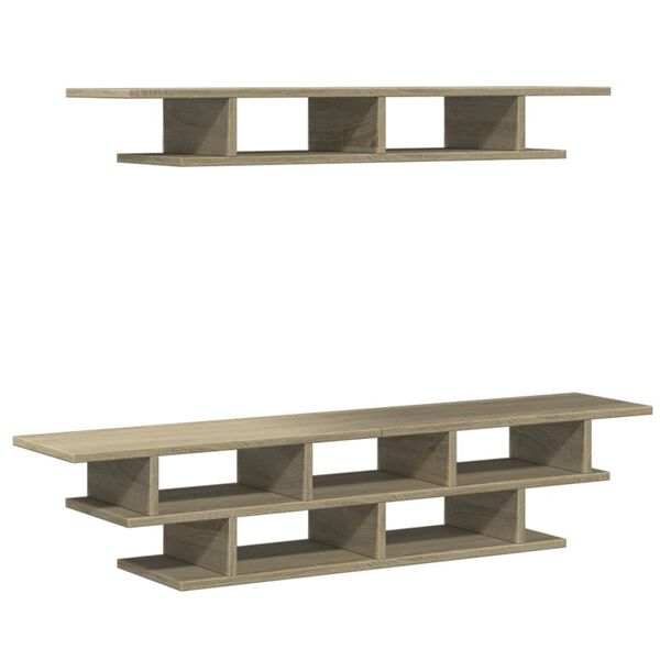 vidaXL tv-m&oslash;bel til v&aelig;g konstrueret tr&aelig; sonoma-eg