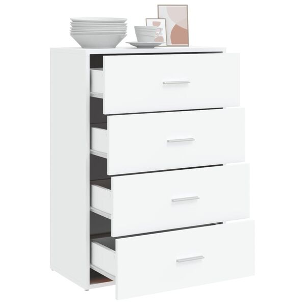 vidaXL skab 60x31x84 cm konstrueret træ hvid