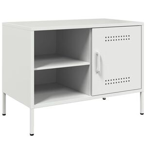 vidaXL tv-bord 68x39x50,5 cm st&aring;l hvid