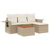 vidaXL sofas&aelig;t til haven 5 dele med hynder polyrattan beige