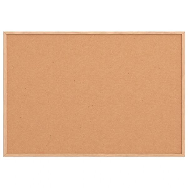 vidaXL korktavle med ramme i massivt fyrretr&aelig; 80x55 cm