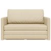 vidaXL Sovesofa 110cm Creme Stof