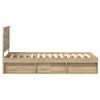vidaXL Sengestel med hovedg&aelig;rde Sonoma eg 90 x 190 cm Massiv fyrretr&aelig;