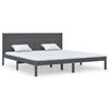 vidaXL sengeramme 200x200 cm massivt fyrretr&aelig; gr&aring;