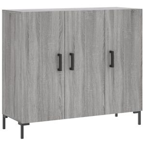 vidaXL skab 90x34x80 cm konstrueret tr&aelig; gr&aring; sonoma-eg
