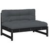 vidaXL midtermodul til sofa 120x80 cm massivt fyrretr&aelig; sort