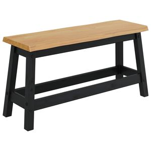 VidaXL Spiseb&aelig;nk EKAI Sort 91,5 x 29 x 45,5 cm Massivt fyrretr&aelig;