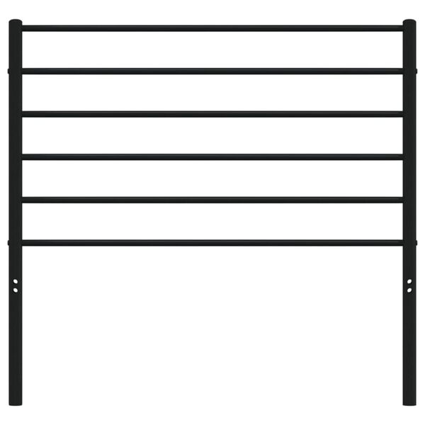 vidaXL sengegavl 75 cm metal sort