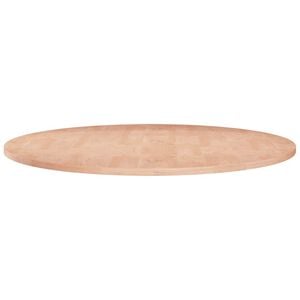vidaXL rund bordplade &Oslash;80x1,5 cm ubehandlet massivt egetr&aelig;