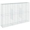 vidaXL gabionkurv med cover 300x50x200 cm galvaniseret jern