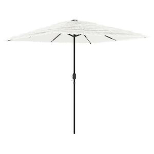 vidaXL haveparasol med st&aring;lstang 248x248x248 cm hvid