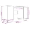 vidaXL skrivebord 140x50x75 cm massivt fyrretr&aelig;