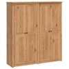 vidaXL Garderobeskab PANAMA Honning 169 x 50 x 185 cm Massivt fyrretr&aelig;