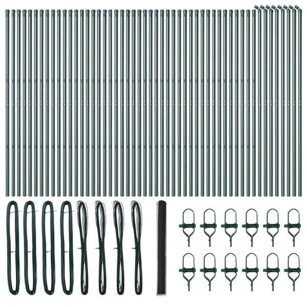 vidaXL Hegnsp&aelig;l Gr&aring; 100 x 1,5 m (25 mm mesh) St&aring;l og PVC